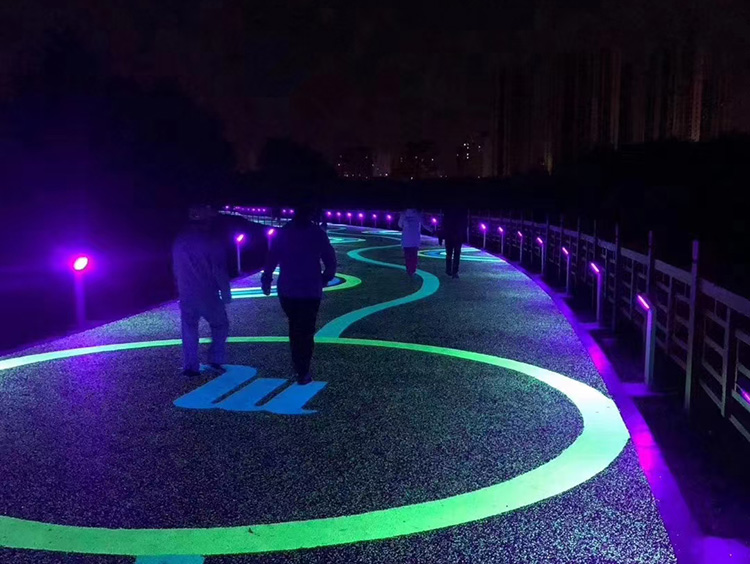 LED UV floodlight fluorescent runway project